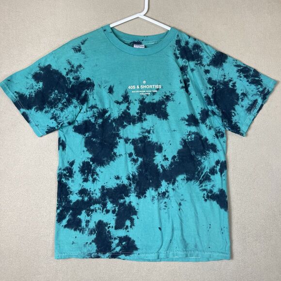 40s & Shorties T-Shirt Mens Medium Green Bad Decisions Good Times Worldwide - Picture 1 of 10